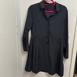 Navy floral Long Sleeve Dress